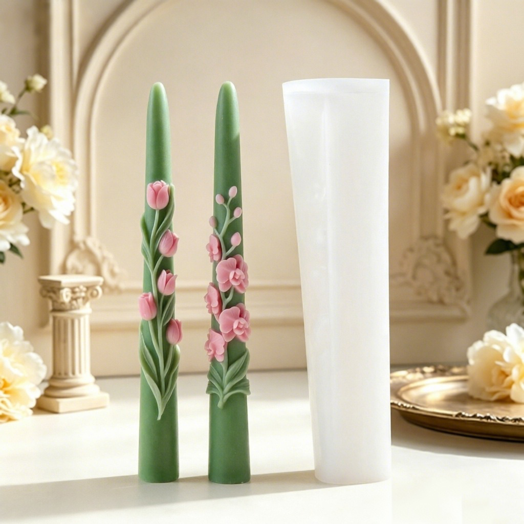 Long Pole Flower Taper Candle  - Candle Supplies In Bulk 评论和价格