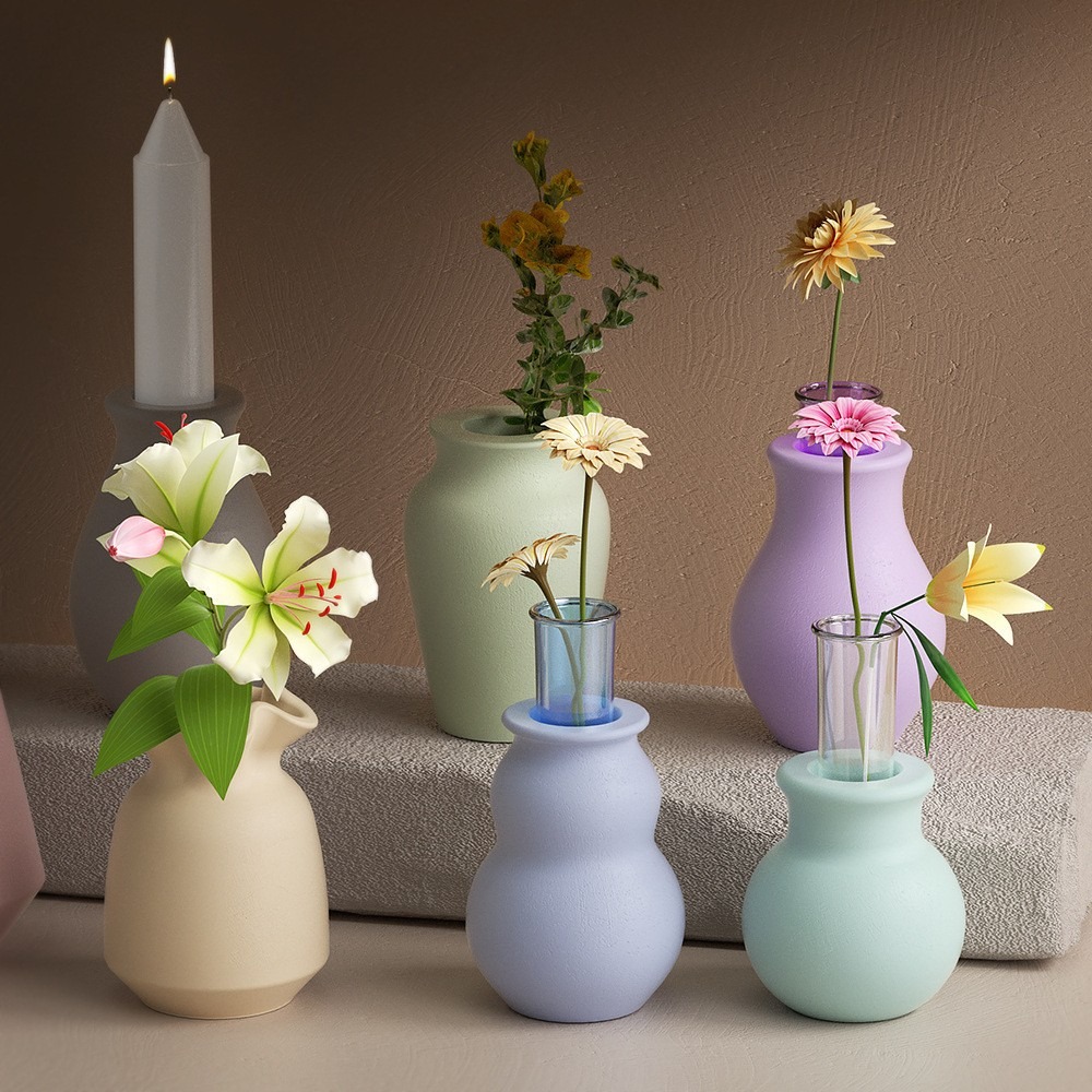 4 Styles Mini Candlestick Vase - Candle Vessel Supplies 评论和价格