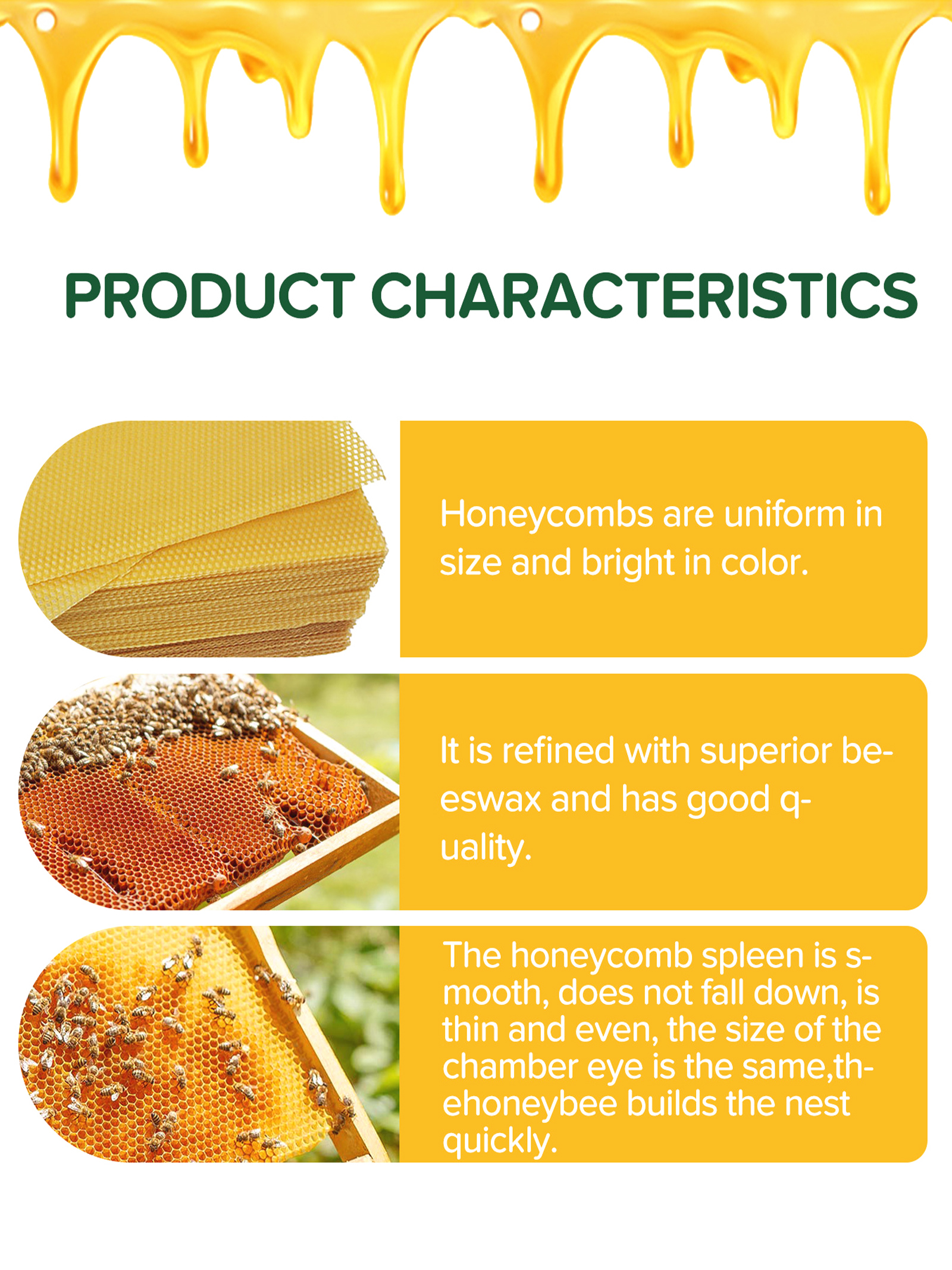 10Pcs Natural Honeycomb Bee Wa - Candle Supplies In Bulk 评论和价格