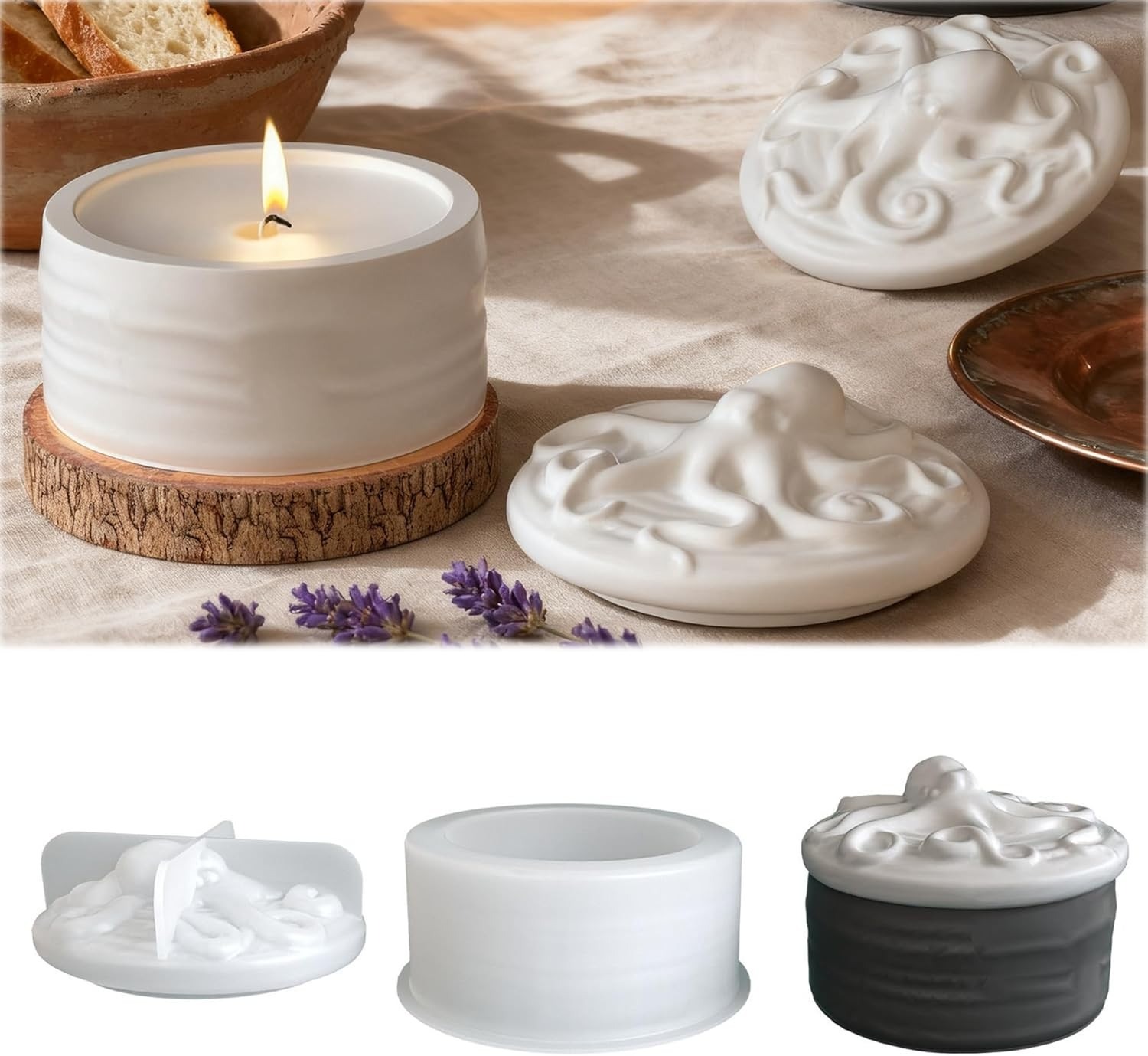 Octopus Lid Candle Jar Silicon - Candle Vessel Supplies 评论和价格
