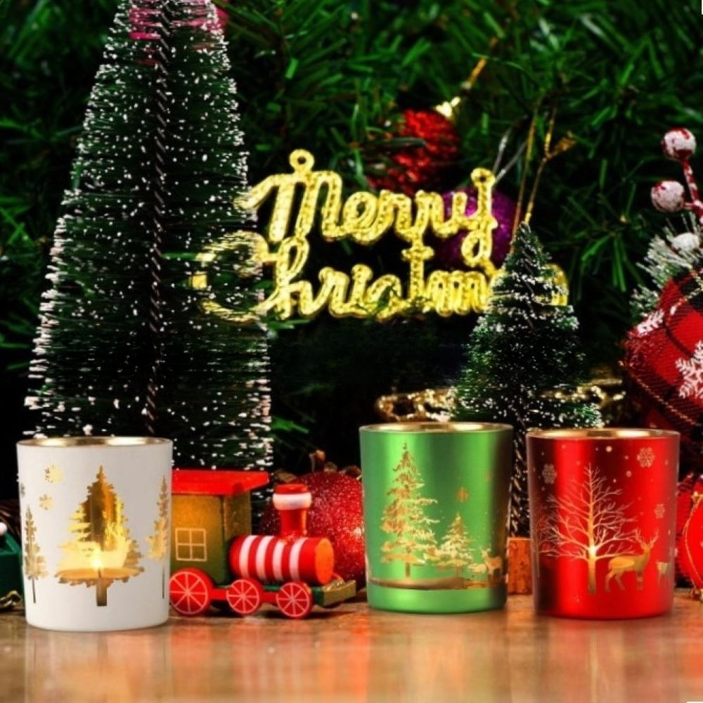 Christmas Glass Vessels for Sc - Candle Vessel Supplies 评论和价格